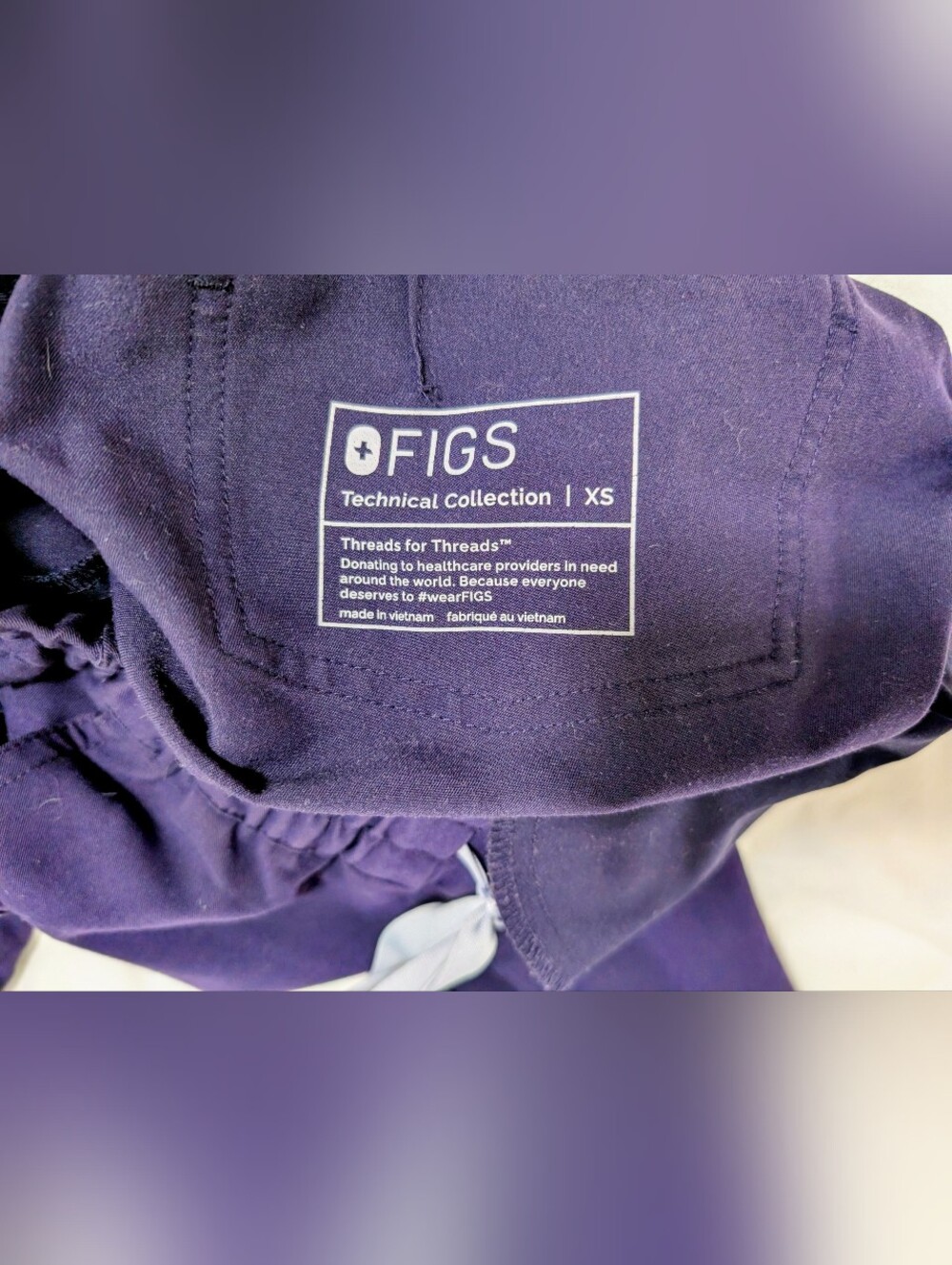 Figs High Waisted Uman Jogger | Purple Jam - Picture 4 of 4